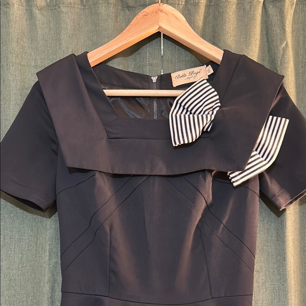 Bettie Page Tatyana Navy Blue Dress (Rare find!)
